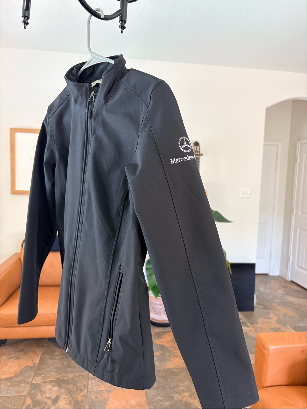 Port Authority Mercedes-Benz Black Embroidered Fleece Lined Softshell Jacket M